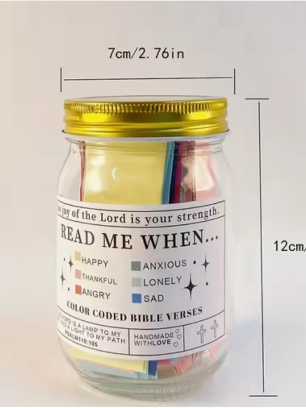 READ ME WHEN... Color Coded Bible Verses Jar